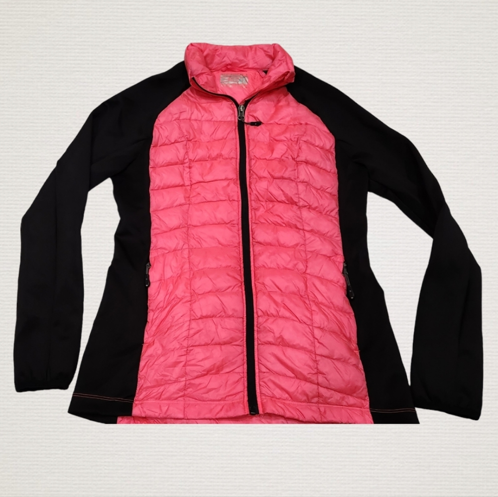 32 Degrees Weatherpro Pink Black Women's Small Jacket Insulated Down/Feather